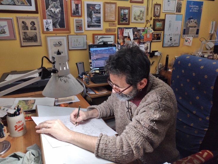 stefano turconi dans son atelier